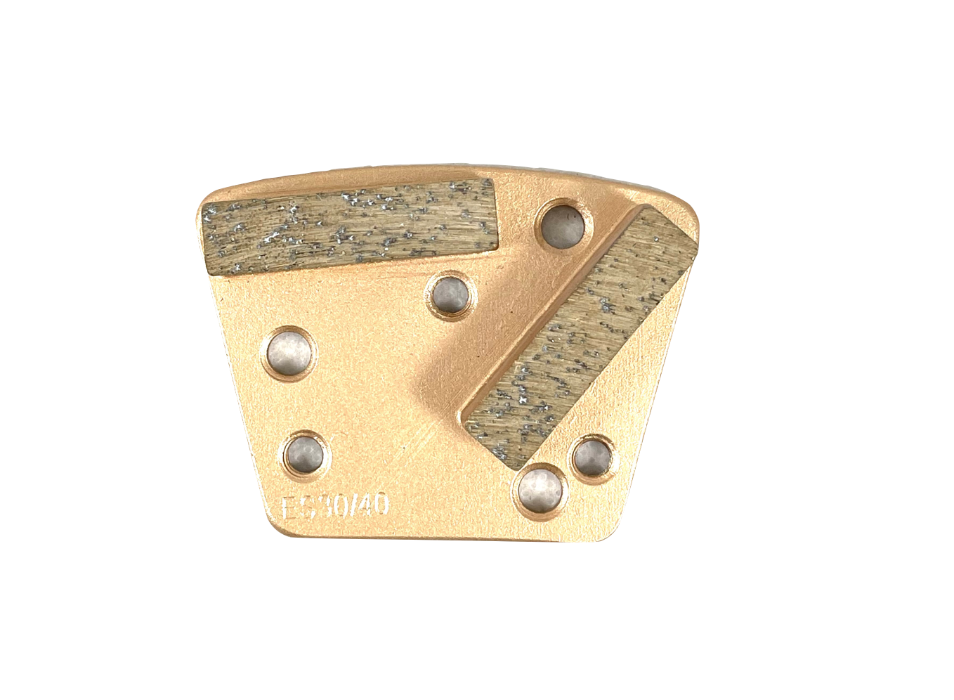 Standard Trapezoid 2-Bar Metal Bond Diamond Tooling w/ Universal 3-Bolt Hole Pattern