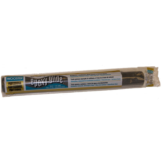 Wooster - 18" Epoxy Glide Roller Cover - 1/4" Nap, With End Caps